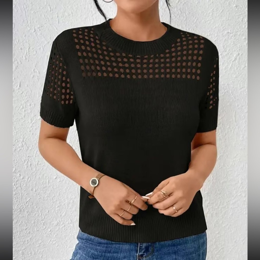 Elegant Black Women's Top